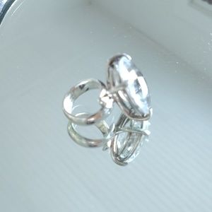 Sterling Silver White Topaz Ring